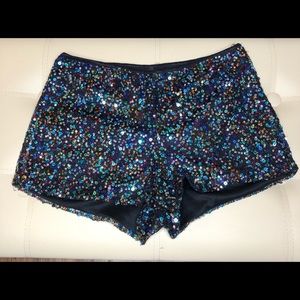 Rainbow Sequin Shorts